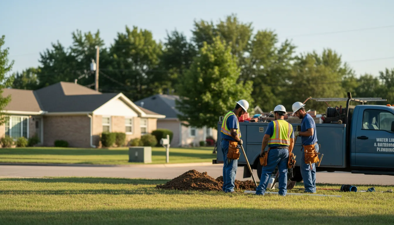 Residential water line and bathroom plumbing service in Bridgeton, MO